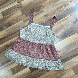 Paper crane floral tank top